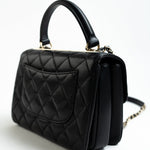 CHANEL Handbag Trendy CC Small Black Lambskin Quilted LGHW - Redeluxe