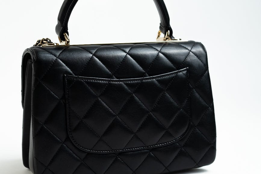 CHANEL Handbag Trendy CC Small Black Lambskin Quilted LGHW - Redeluxe