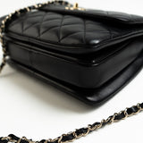 CHANEL Handbag Trendy CC Small Black Lambskin Quilted LGHW - Redeluxe