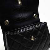 CHANEL Handbag Trendy CC Small Black Lambskin Quilted LGHW - Redeluxe
