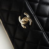 CHANEL Handbag Trendy CC Small Black Lambskin Quilted LGHW - Redeluxe