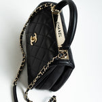 CHANEL Handbag Trendy CC Small Black Lambskin Quilted LGHW - Redeluxe