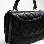 CHANEL Handbag Trendy CC Small Black Lambskin Quilted LGHW - Redeluxe