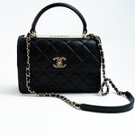 CHANEL Handbag Trendy CC Small Black Lambskin Quilted LGHW - Redeluxe