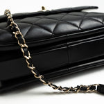 CHANEL Handbag Trendy CC Small Black Lambskin Quilted LGHW - Redeluxe
