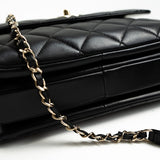 CHANEL Handbag Trendy CC Small Black Lambskin Quilted LGHW - Redeluxe