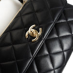 CHANEL Handbag Trendy CC Small Black Lambskin Quilted LGHW - Redeluxe