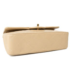 CHANEL Handbag Vintage Beige Lambskin Quilted Classic Flap Small Gold Hardware - Redeluxe