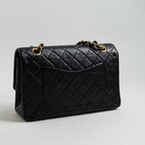 CHANEL Handbag Vintage Black Lambskin Quilted Classic Flap Medium GHW - Redeluxe