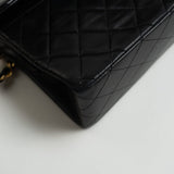 CHANEL Handbag Vintage Black Lambskin Quilted Classic Flap Medium GHW - Redeluxe