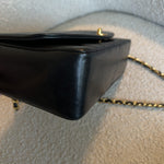 CHANEL Handbag Vintage Black Lambskin Quilted Medium Diana Flap GHW - Redeluxe