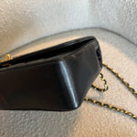CHANEL Handbag Vintage Black Lambskin Quilted Medium Diana Flap GHW - Redeluxe