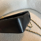 CHANEL Handbag Vintage Black Lambskin Quilted Medium Diana Flap GHW - Redeluxe