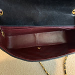 CHANEL Handbag Vintage Black Lambskin Quilted Medium Diana Flap GHW - Redeluxe