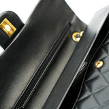 CHANEL Handbag Vintage Black Medium Lambskin Quilted Classic Flap GHW - Redeluxe