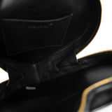 CHANEL Handbag Black Vintage Black Patent Quilted CC Heart Bag - Redeluxe