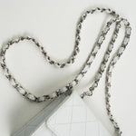 CHANEL Handbag Vintage White Mini Square Caviar Quilted Silver Hardware - Redeluxe