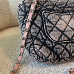 CHANEL Handbag Washed Denim Quilted Small Denimpression Flap Rose Clair Silver Hardware - Redeluxe