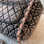 CHANEL Handbag Washed Denim Quilted Small Denimpression Flap Rose Clair Silver Hardware - Redeluxe