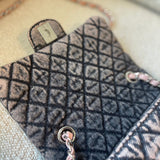 CHANEL Handbag Washed Denim Quilted Small Denimpression Flap Rose Clair Silver Hardware - Redeluxe