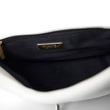 CHANEL Handbag White / 19 22S White Lambskin Quilted 19 Flap Small Reverse Mixed Hardware - Redeluxe