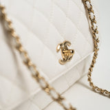 CHANEL Handbag White Caviar Quilted Small Coco Handle - Redeluxe