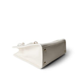 CHANEL Handbag White Chanel 22P Small White Zipped Shopping Bag - Redeluxe