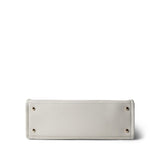 CHANEL Handbag White Chanel 22P Small White Zipped Shopping Bag - Redeluxe