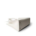 CHANEL Handbag White Chanel 22P Small White Zipped Shopping Bag - Redeluxe