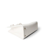 CHANEL Handbag White Chanel 22P Small White Zipped Shopping Bag - Redeluxe