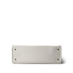 CHANEL Handbag White Chanel 22P Small White Zipped Shopping Bag - Redeluxe