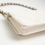 CHANEL Handbag White Lambskin Quilted 19 Wallet on Chain (WOC) - Redeluxe