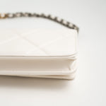 CHANEL Handbag White Lambskin Quilted 19 Wallet on Chain (WOC) - Redeluxe