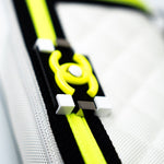 CHANEL Handbag White Small Fluo Boy Flap Nylon Quilted White Black Yellow - Redeluxe