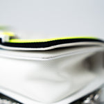 CHANEL Handbag White Small Fluo Boy Flap Nylon Quilted White Black Yellow - Redeluxe
