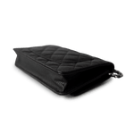 CHANEL Handbag WOC / Black Black Caviar Quilted Wallet on Chain Silver Hardware - Redeluxe