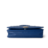 CHANEL Handbag WOC / Blue 19A Blue Caviar Quilted Boy Wallet On Chain WOC Antique Gold Hardware - Redeluxe