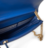 CHANEL Handbag WOC / Blue 19A Blue Caviar Quilted Boy Wallet On Chain WOC Antique Gold Hardware - Redeluxe