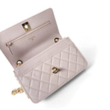 CHANEL Handbag WOC / Purple 21B Light Purple Lambskin Quilted Trendy CC Wallet on Chain WOC - Redeluxe