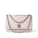 CHANEL Handbag WOC / Purple 21B Light Purple Lambskin Quilted Trendy CC Wallet on Chain WOC - Redeluxe