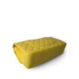 CHANEL Handbag YELLOW Yellow Caviar Quilted Classic Flap Medium Light Gold Hardware - Redeluxe