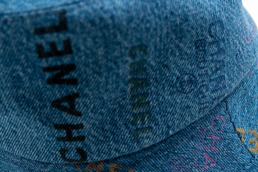 CHANEL Hat Blue 22P Blue Denim Cloche Bucket Hat M - Redeluxe