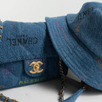 CHANEL Hat Blue 22P Blue Denim Cloche Bucket Hat M - Redeluxe