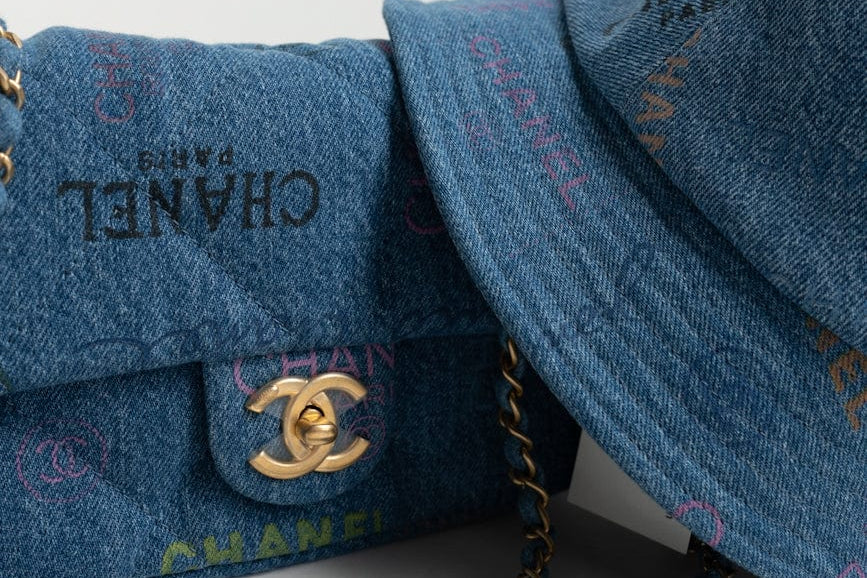 CHANEL Hat Blue 22P Blue Denim Cloche Bucket Hat M - Redeluxe