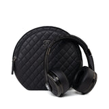 CHANEL Headphones Black Chanel x Monster Black Quilted Headphones w/ Case - Redeluxe