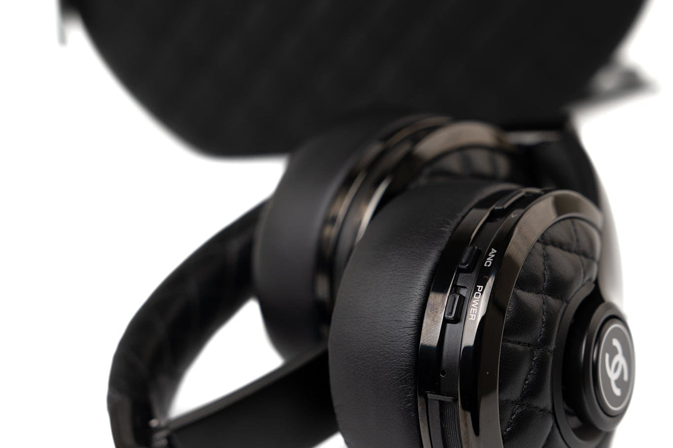 CHANEL Headphones Black Chanel x Monster Black Quilted Headphones w/ Case - Redeluxe