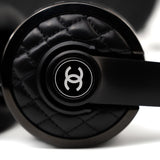 CHANEL Headphones Black Chanel x Monster Black Quilted Headphones w/ Case - Redeluxe