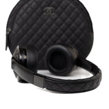 CHANEL Headphones Black Chanel x Monster Black Quilted Headphones w/ Case - Redeluxe