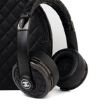 CHANEL Headphones Black Chanel x Monster Black Quilted Headphones w/ Case - Redeluxe