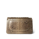CHANEL Pearl Python Jumbo Classic Flap Light Gold Hardware - Redeluxe